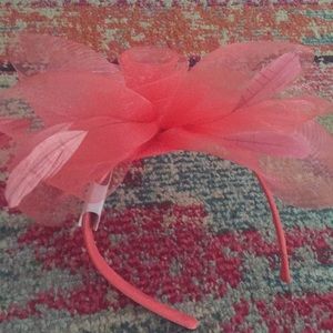 NWT coral fascinator headband